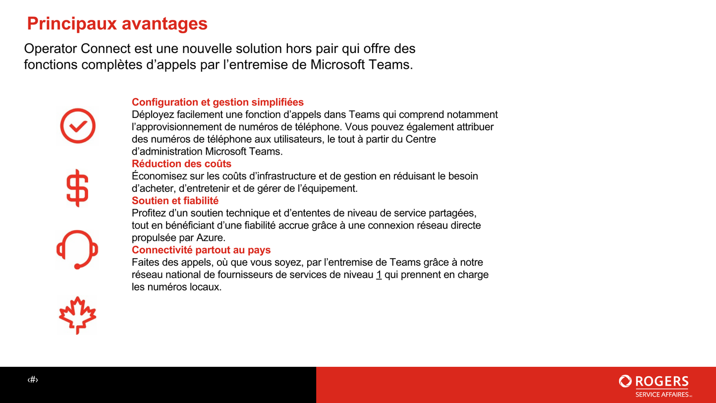 Operator Connect pour Microsoft Teams (Téléphonie de bureau)